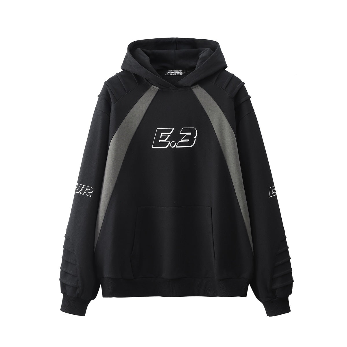 Dark High Street Oversized Colorblock Hoodie