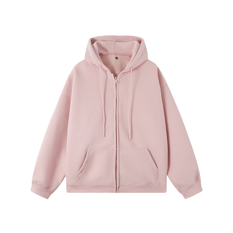 Casual Unisex Cotton Cardigan Pocket Hoodie Outerwear