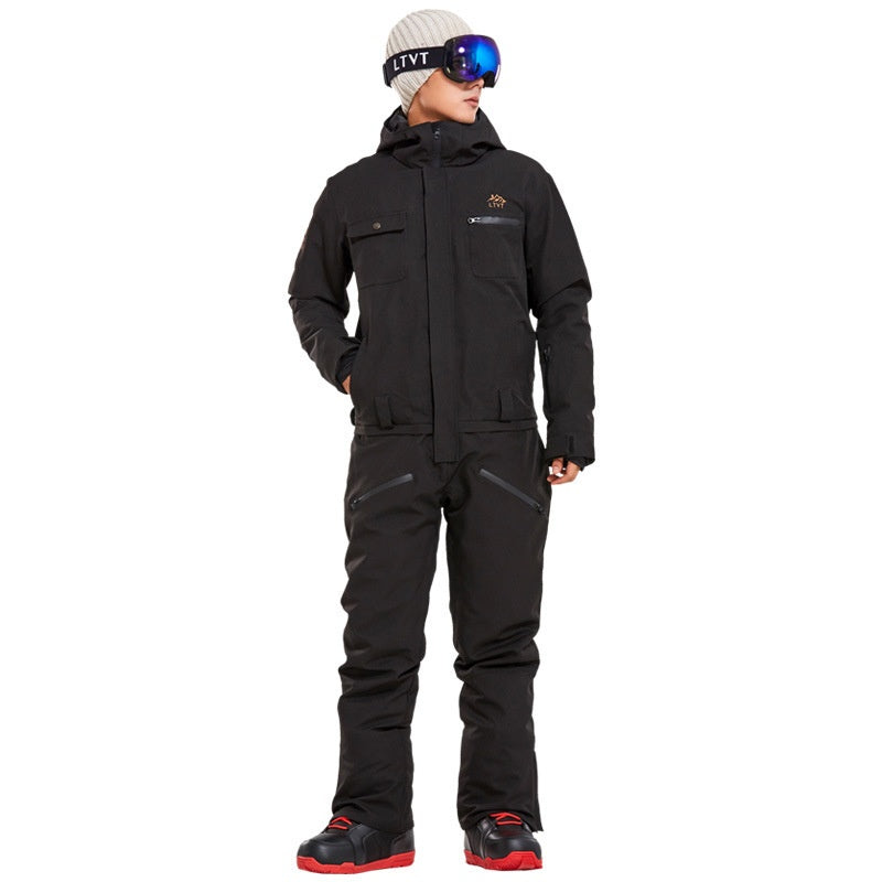 Waterproof Windproof One-Piece Ski Suit for Winter