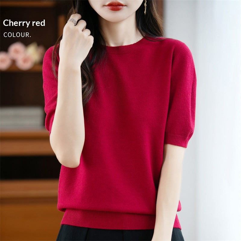 Soft & Stylish Loose Short‑Sleeve Sweater – Effortless Casual Comfort