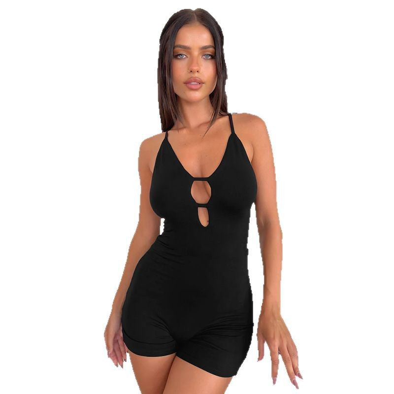 Sexy Hollowed-Out Bodycon Strap Jumpsuit