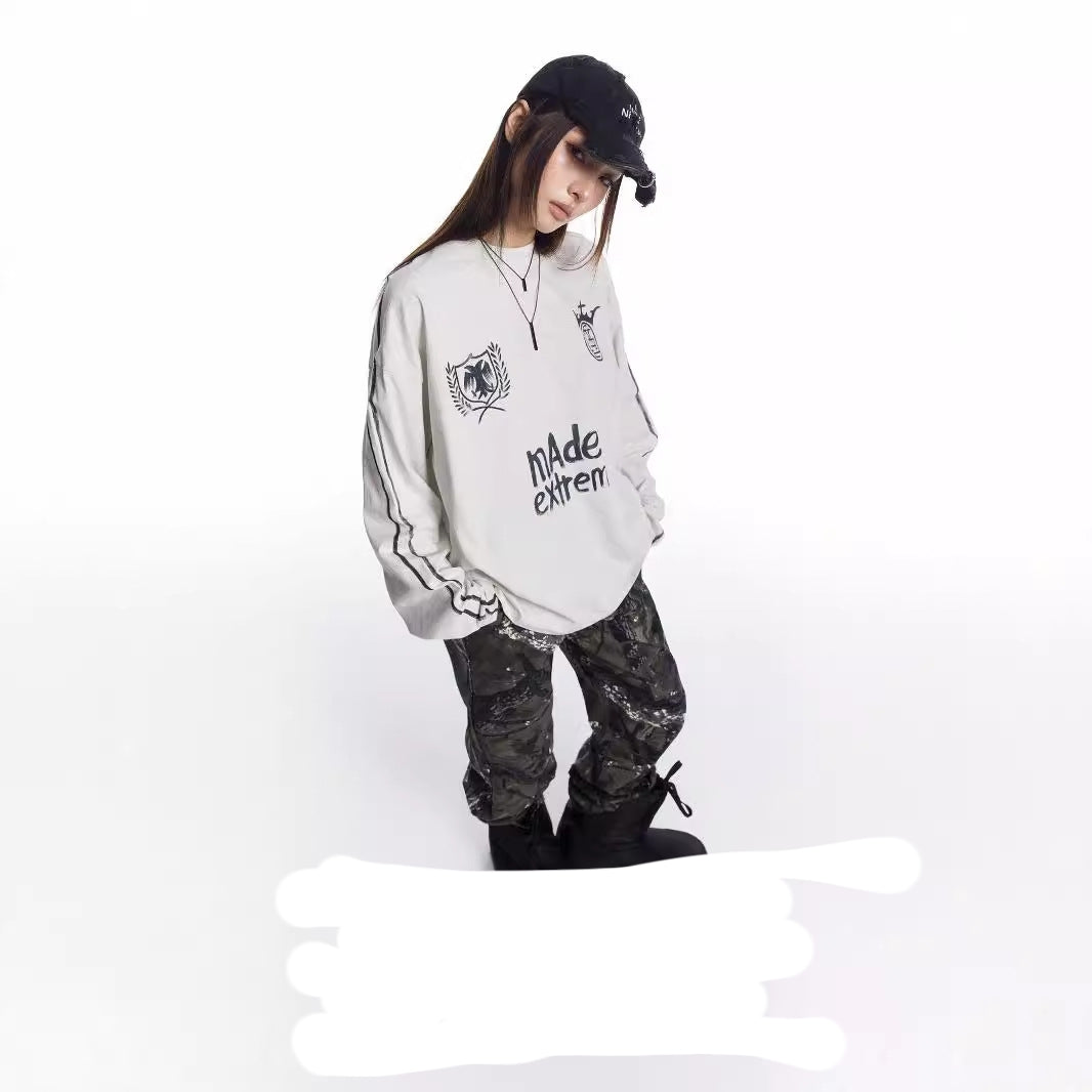 Vintage Hand-Painted Oversized Soccer Jersey Hoodie