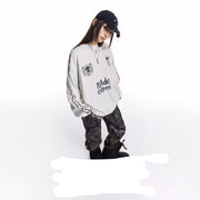 Vintage Hand-Painted Oversized Soccer Jersey Hoodie