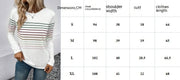 Women's Striped Round Neck Long Sleeve Casual Top