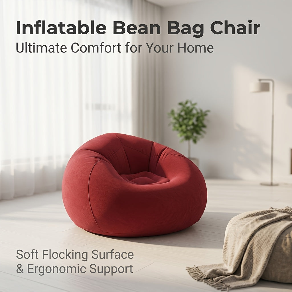 Inflatable Circular Single Sofa Chair – Soft Lazy Seat for Indoor & Outdoor