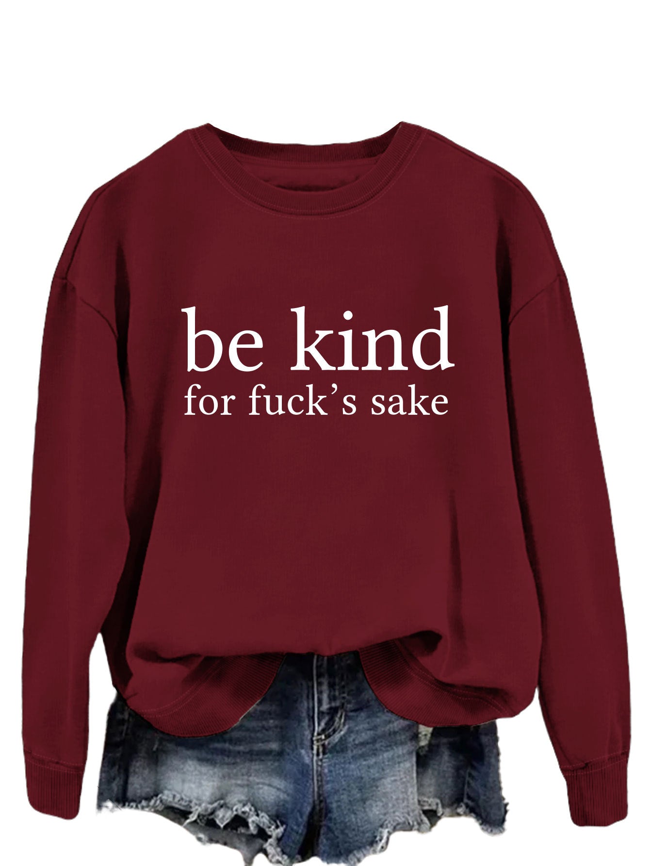 Cozy Cotton Women's Letter Print Pullover Hoodie