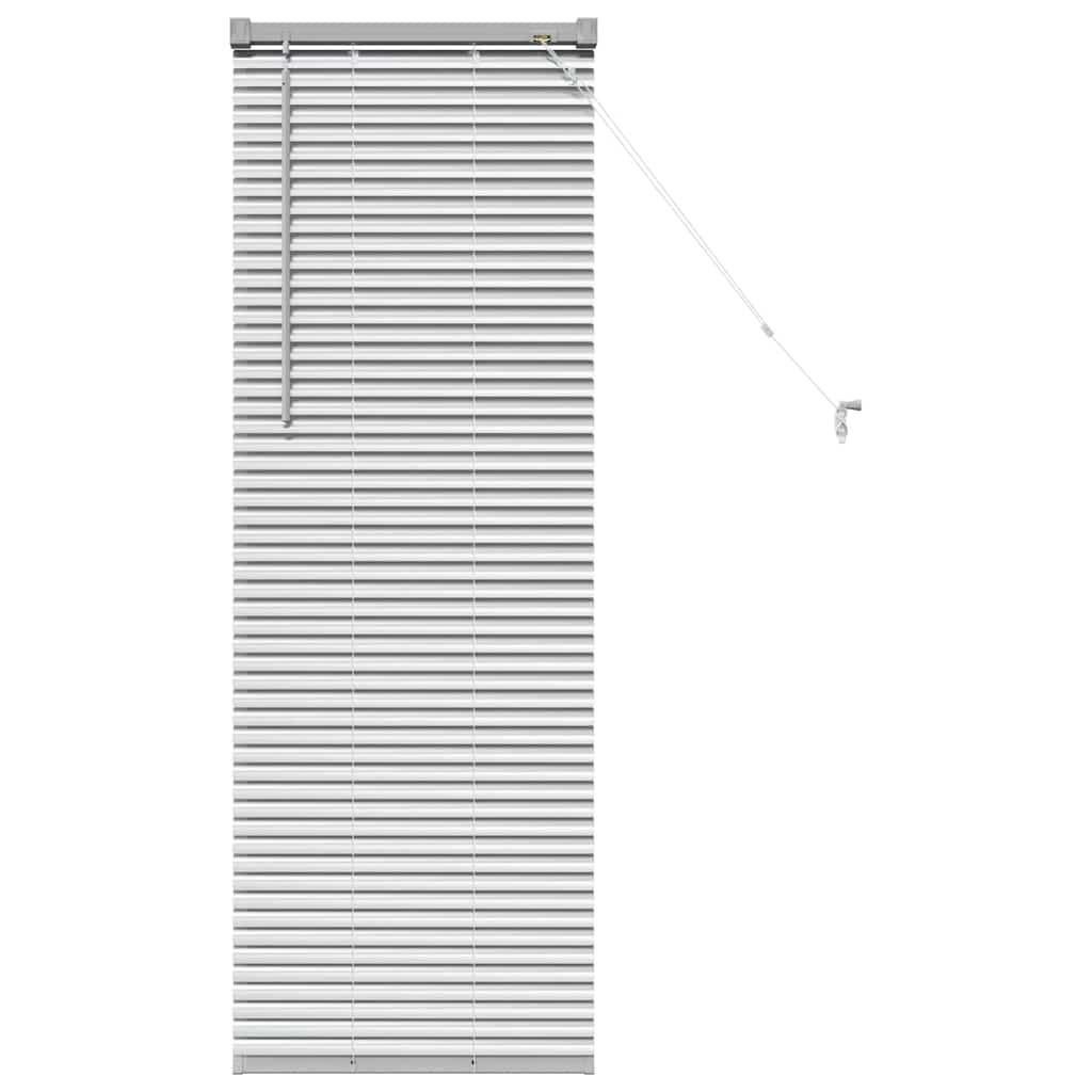 Window Blind with Curtains, Silver; Window Blind with