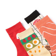 Soft Japanese Cotton Food Socks for Women