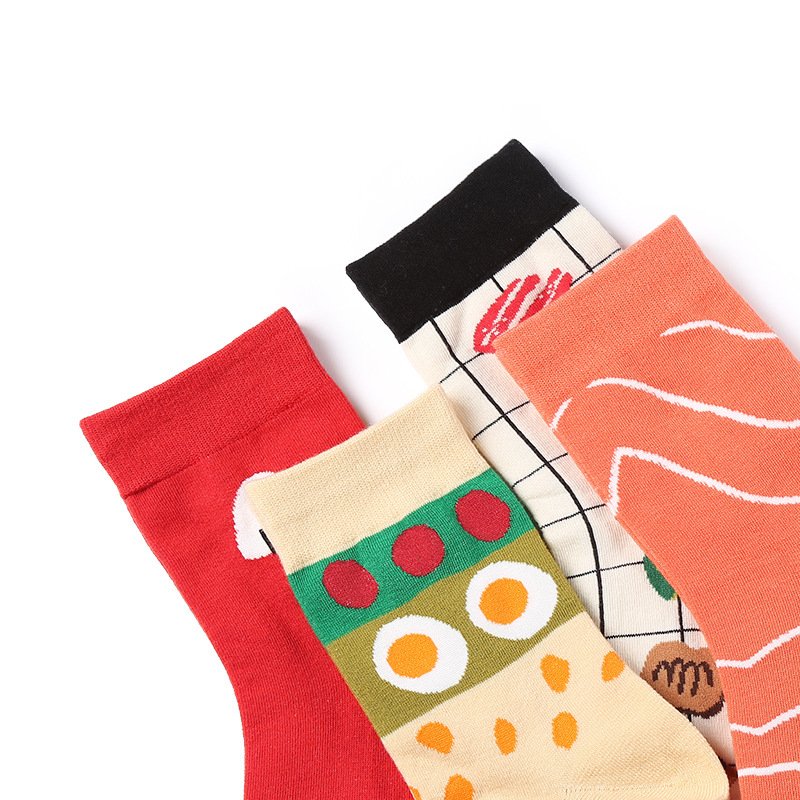 Soft Japanese Cotton Food Socks for Women