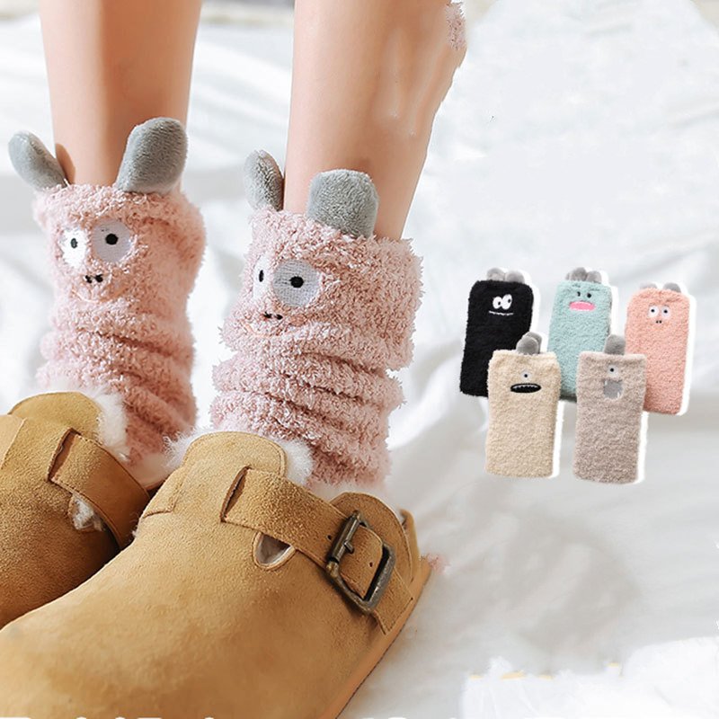 3D Ear Snowflake Socks for Women