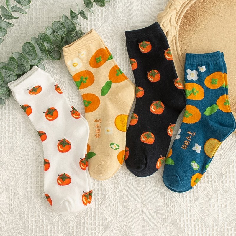 Cute Fruit Tube Socks for Women