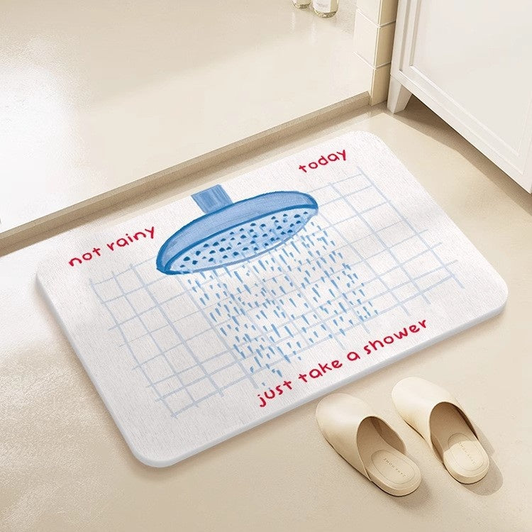 Quick-drying Cartoon Silica Mud Floor Mat