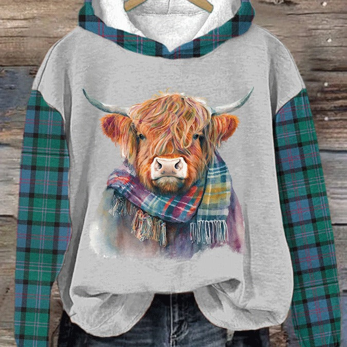Haunted House 3D Bull Head Graphic Hoodie