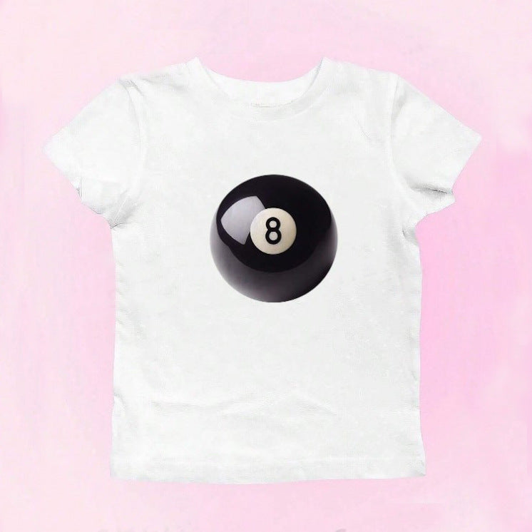 Chic Letter Print Short-Sleeve Women's T-Shirt