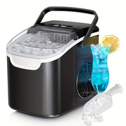 Nugget Countertop Ice Maker With Soft Chewable Ice, 35 Lbs/24 H, 26 Lbs/24 H, Pebble Portable Ice Machine, Stainless Steel Silver