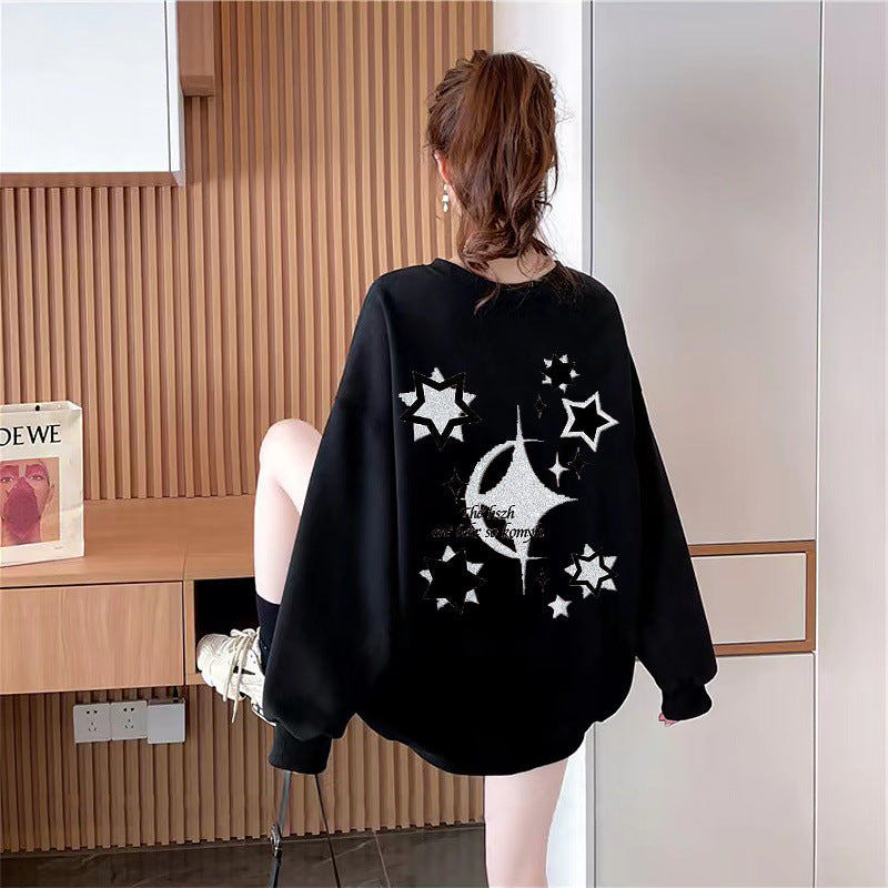 Cozy Fleece-Lined Round Neck Loose Winter Sweater