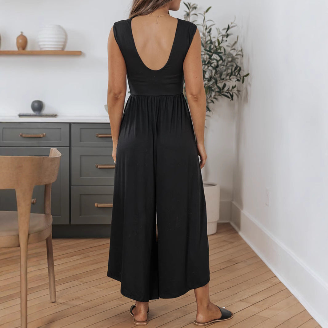 Women's Fashion Solid Color Jumpsuit