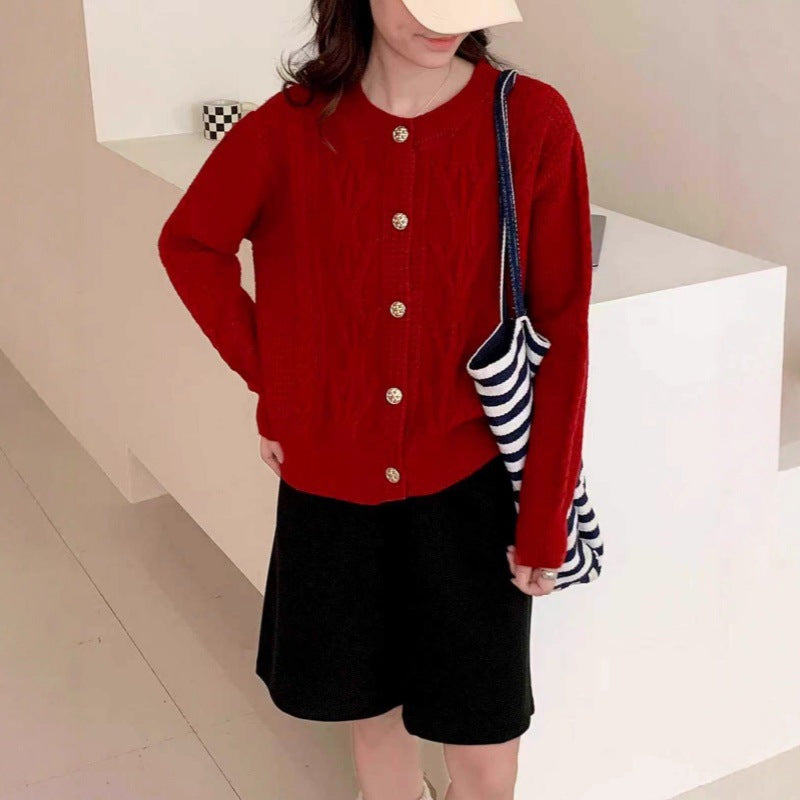 Casual Knitted Short Outer Wear Thick Small Sweater