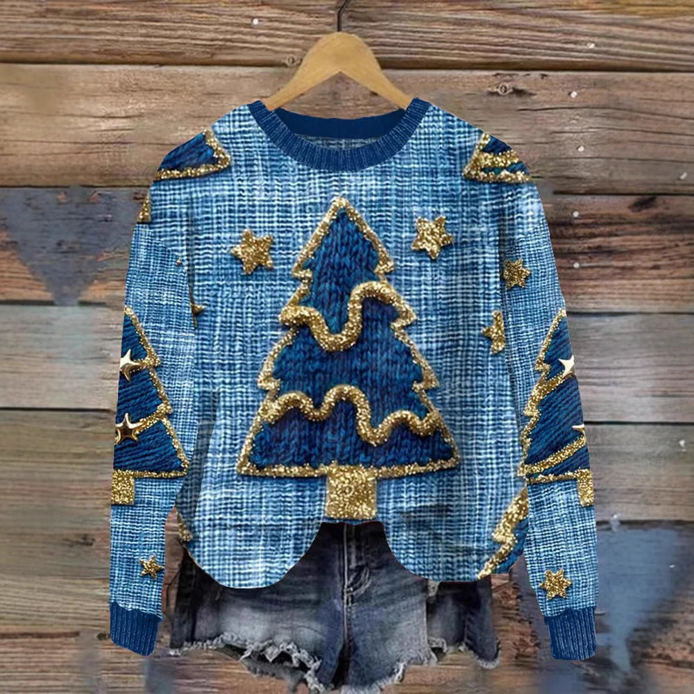 Festive 3D Elk Christmas Sweatshirt for Men