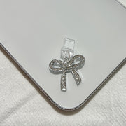 Charm Bowknot Phone Pendant Dust Plug – Universal Metal Phone Decoration for iPhone, Type‑C and Android Devices