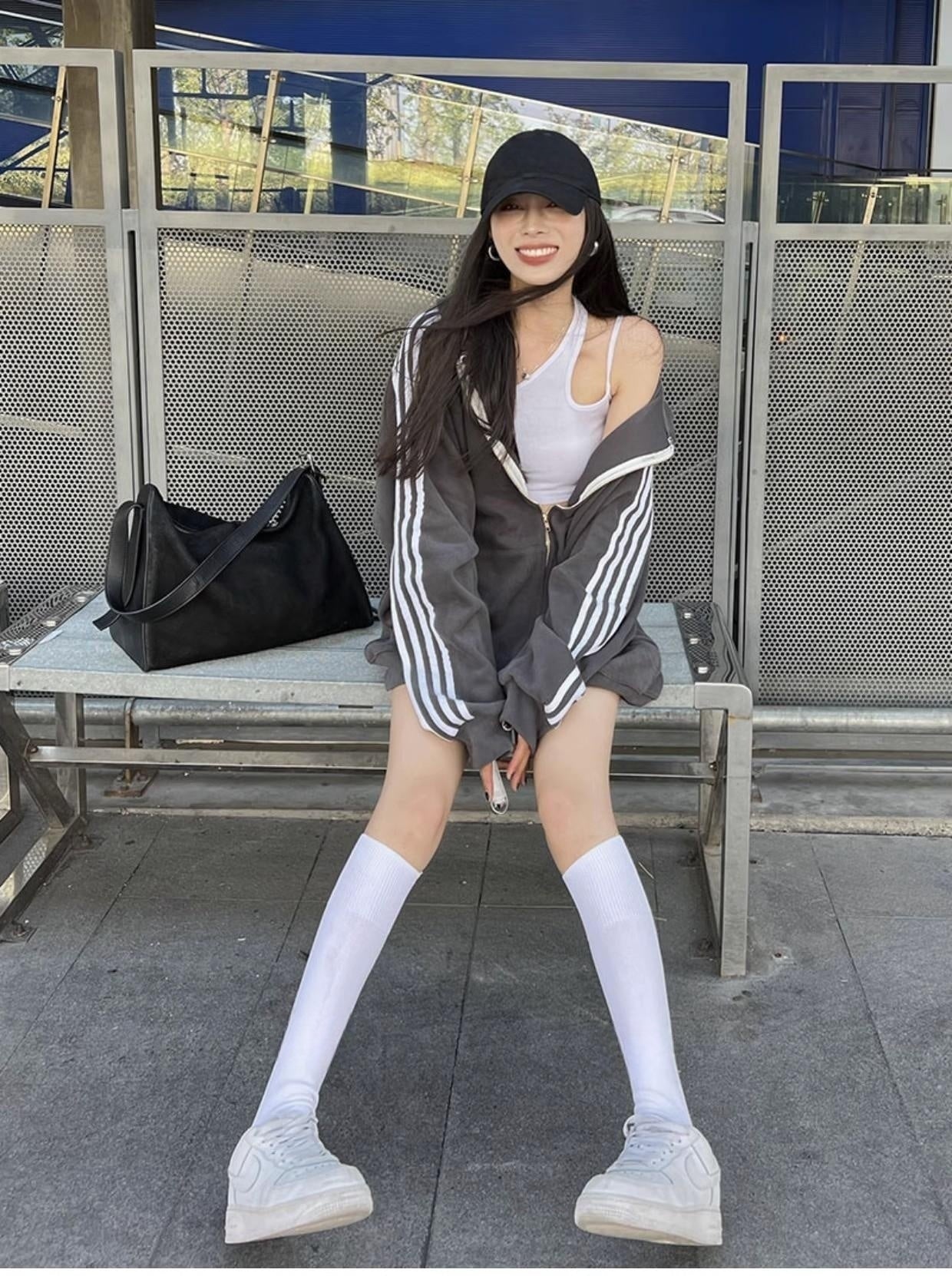Women's Streetwear Baseball Cardigan Sweater