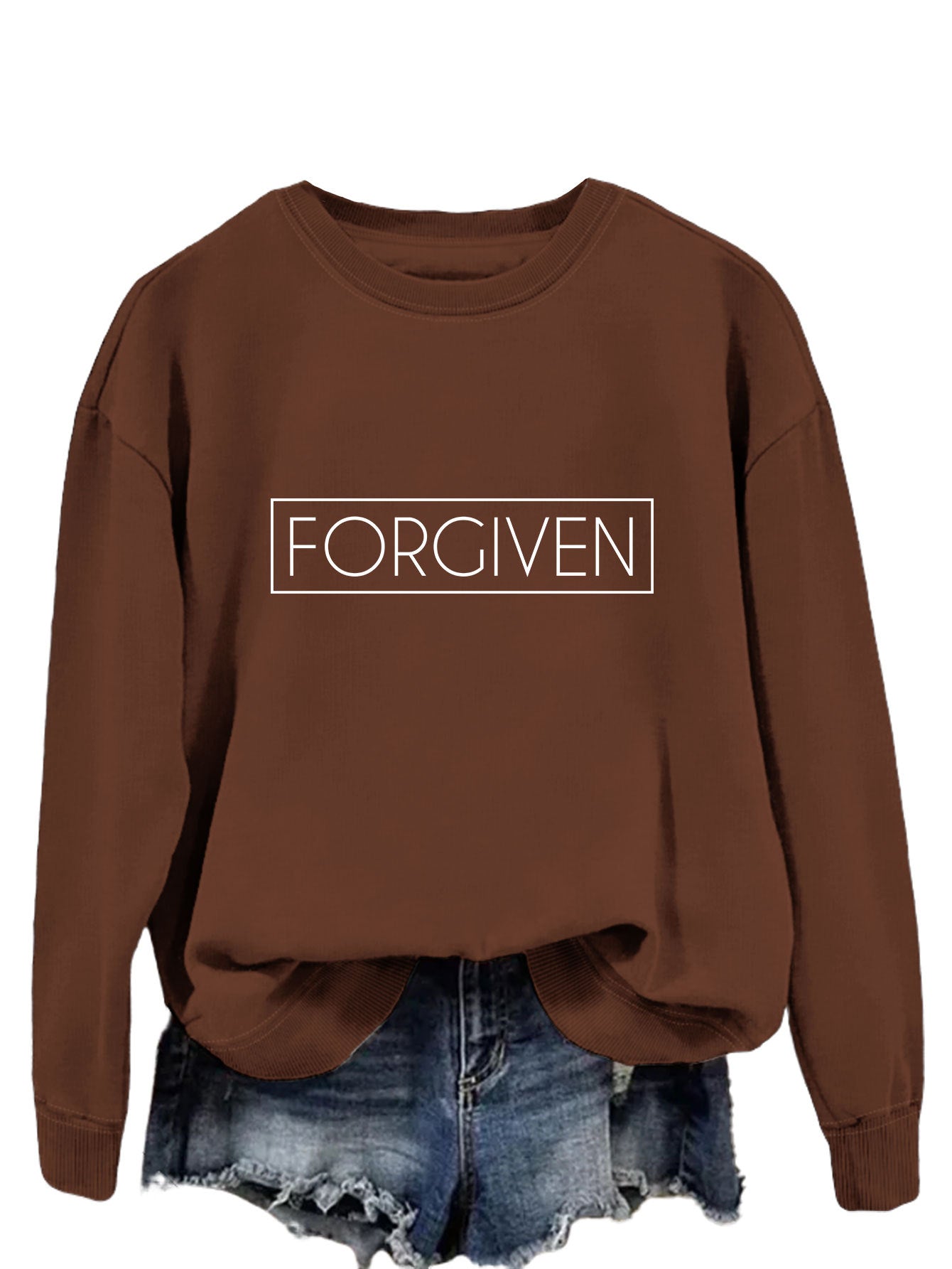 Trendy Loose Long Sleeve Printed Sweatshirt