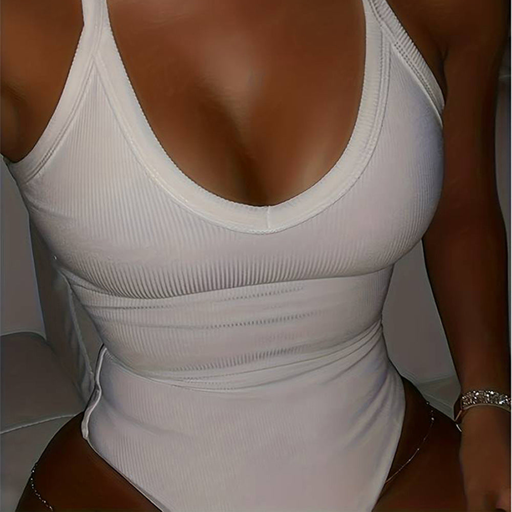 Sexy Summer Sleeveless Tapered Jumpsuit