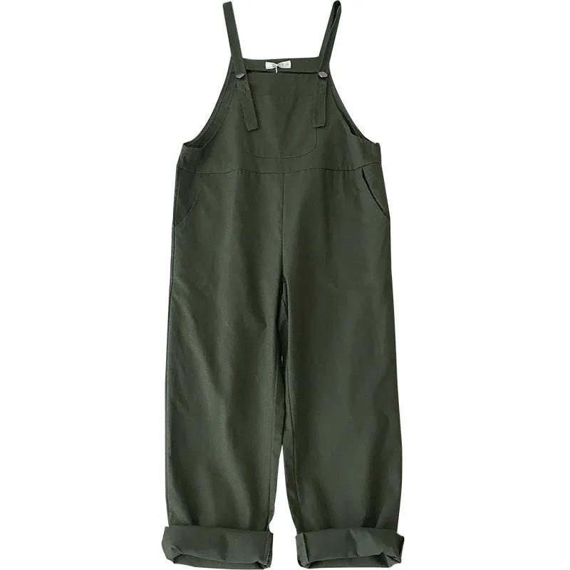 Korean Style Loose Fit Summer Suspender Pants for Women