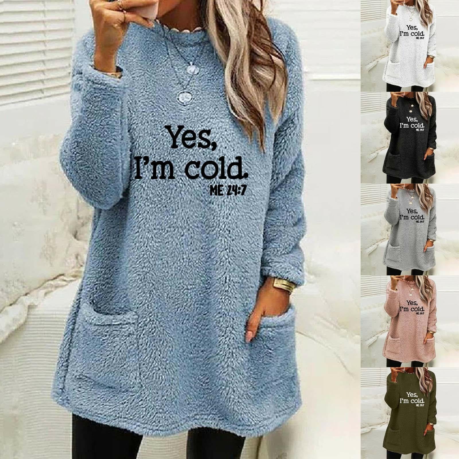 Cozy Letter Print Long Sleeve Crewneck Sweatshirt for Women