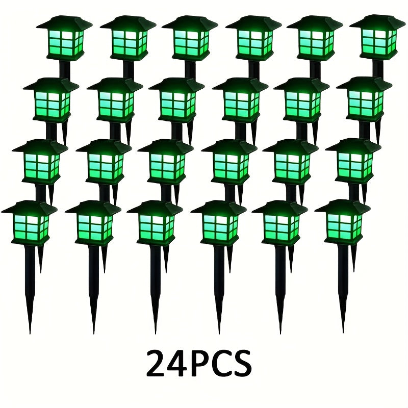 24/12/6pcs Halloween Solar Outdoor Lights, IP44 Waterproof Walkway Lights, LED Landscape Lighting Garden Lights, Suitable For Walkways, Driveways, Courtyards And Lawns, Solar Garden Decorations...