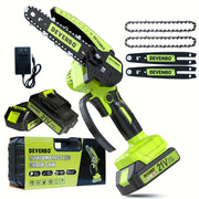 Mini Chainsaw Cordless 6-inch, Handheld Electric Power Chain Saw, for Tree Trimming Wood Cutting, Best Gifts for Dad, Husband, Electric Saw for Wood Cutting, Outdoor Pruning, Garden Tool, Handheld ...
