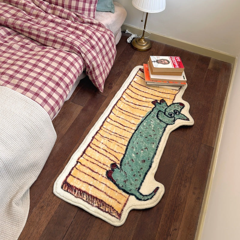 Cute Dachshund Bedside Rug and Foot Mat
