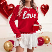 Women's Long Sleeve Round Neck Pullover Sweater Worn As Outerwear
