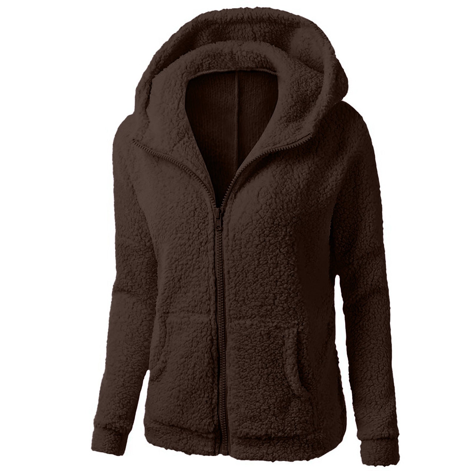 Women's Cozy Zipper Hooded Fleece Sweater