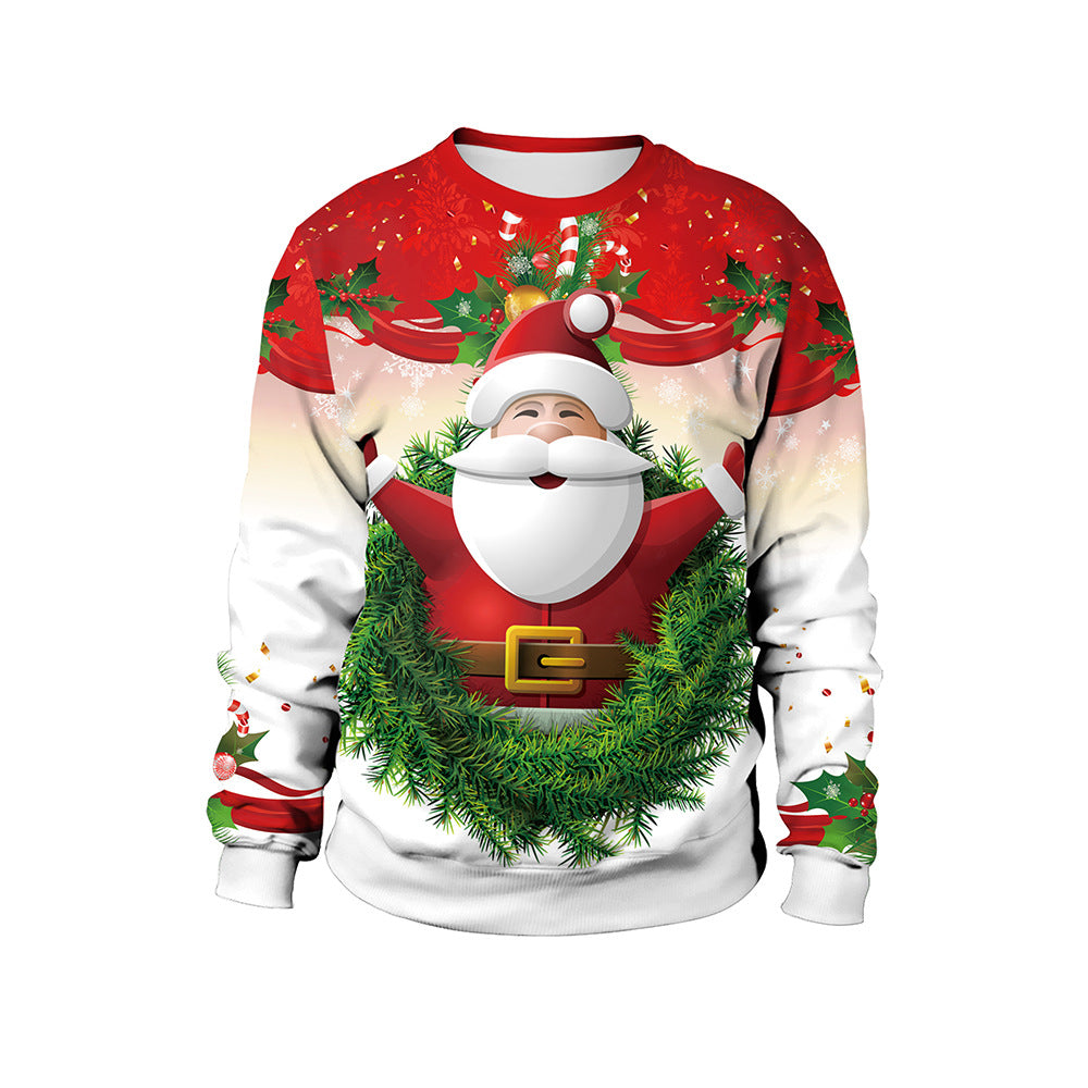 Festive Animal Print Christmas Sweater for Women
