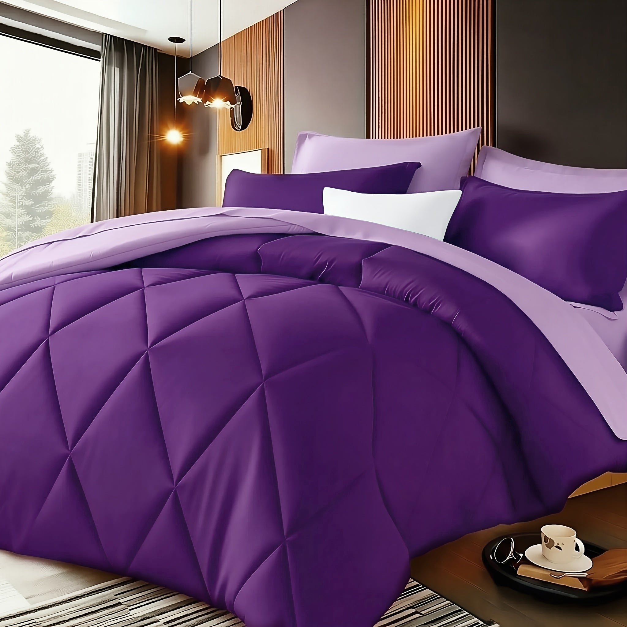 2-3 Piece Solid Color Diamond Pattern Bed Sheet Set – Large & Extra-Large, Ultra-fine Fiber, Lightweight Breathable