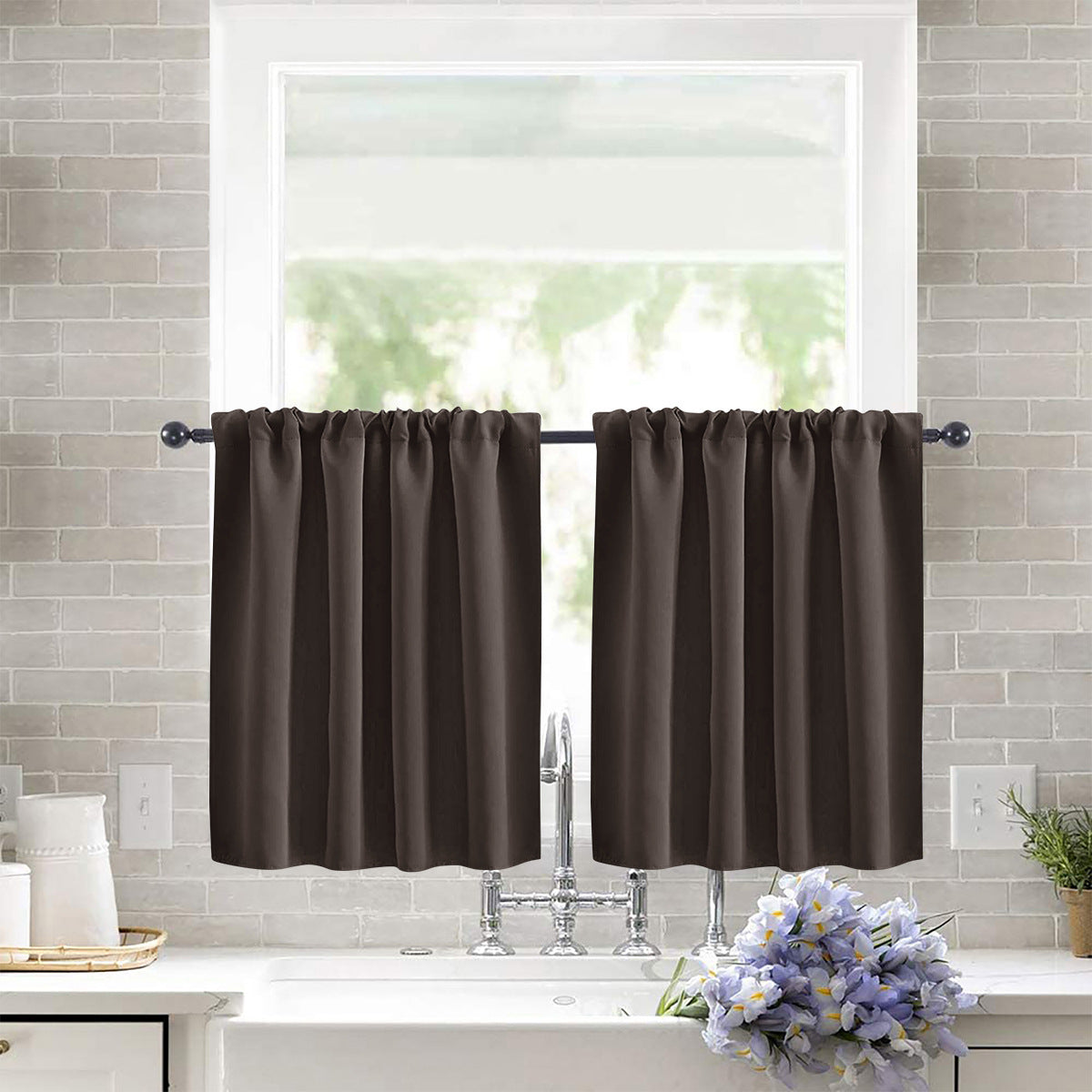 Shade Solid-color High-precision Short Curtain