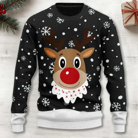 3D Printed Striped Crew Neck Pullover Sweatshirt