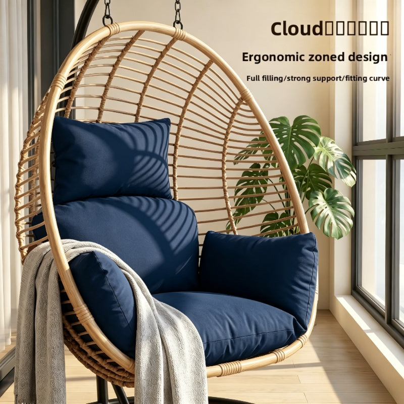 Ergonomic Cloud Wraparound Hammock Cushion, High-Rebound Thick Plush Fill, Specialty Seat Pad for Outdoor Hammocks, Fits Most, UV Resistant