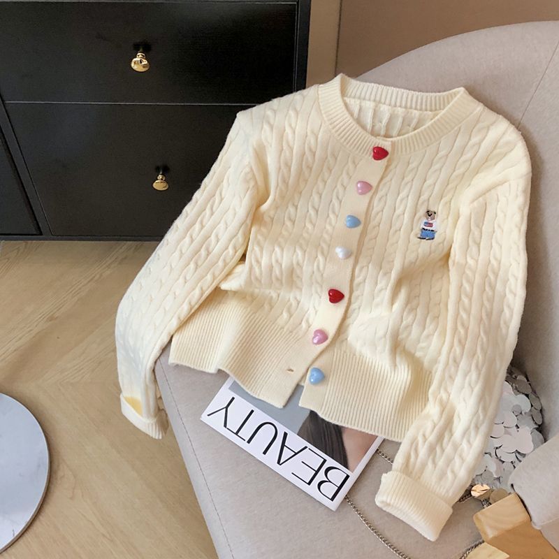 Knitted Cardigan Sweater Coat for Petite Women Short Style