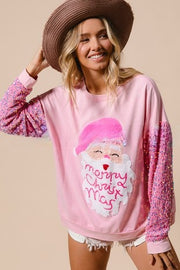 Women's Festive Sequin Padded Christmas Sweatshirt