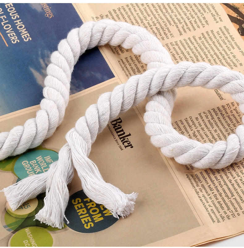 Coarse Cotton Rope 1-2-3-20mm Three-strand Beige Cotton String