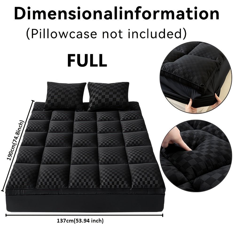Mattress Topper, Extra Thick Mattress Pad Pillow Top Mattress Cover Quilted Fitted Mattress Protector Top Stretches Up 8-21\" Deep Pocket Cooling, Mattress Topper With 1000GSM