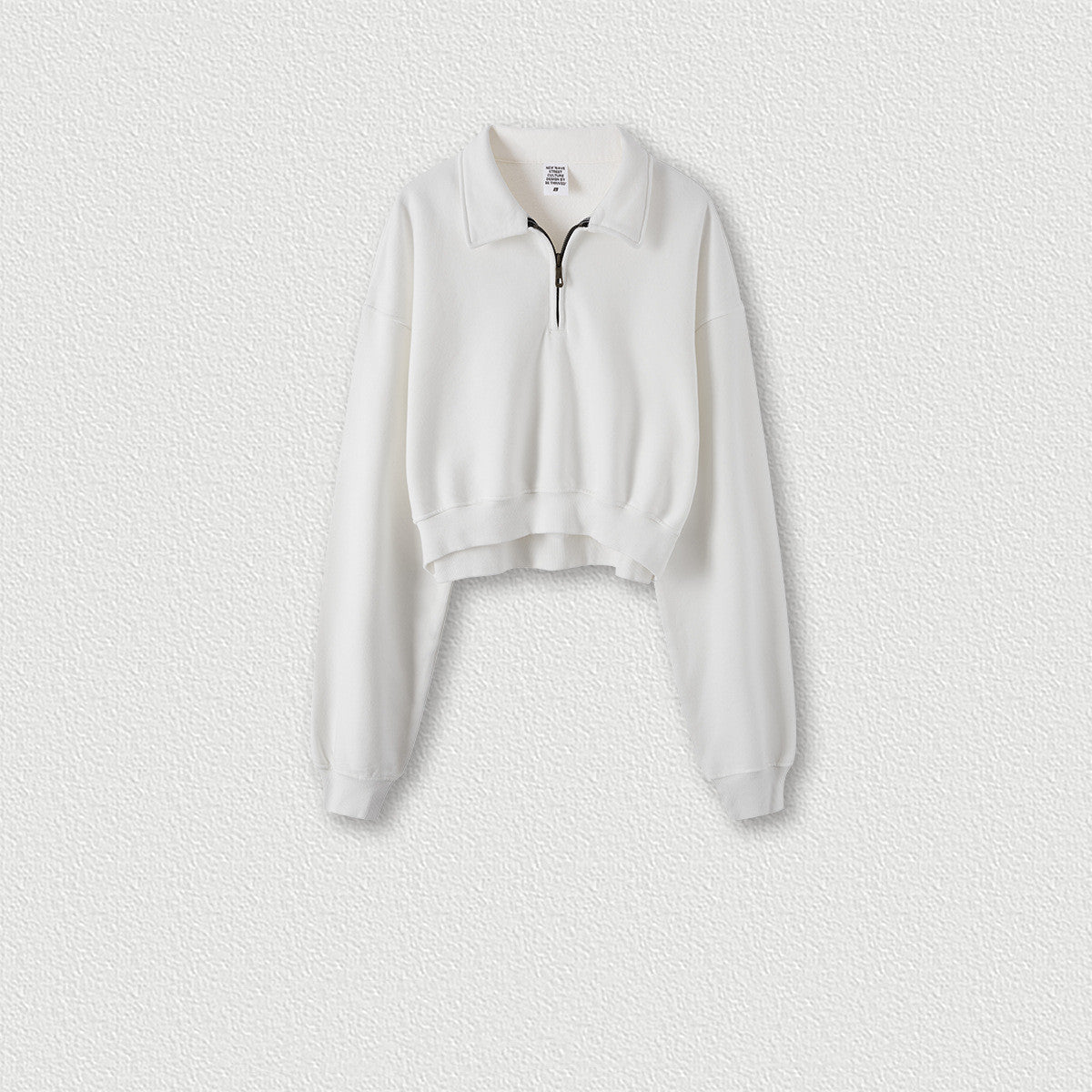 Vintage Washable Half-Zip Lapel Women's Sweater