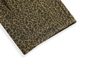 Men's High Street Leopard Print Denim Suspender Pants