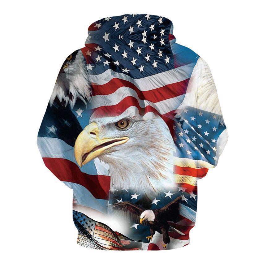 Women's 3D Print Hooded Pocket Pullover Sweatshirt