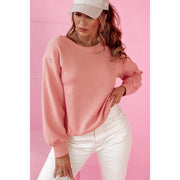 Chic Backless Bow Long Sleeve Casual Top
