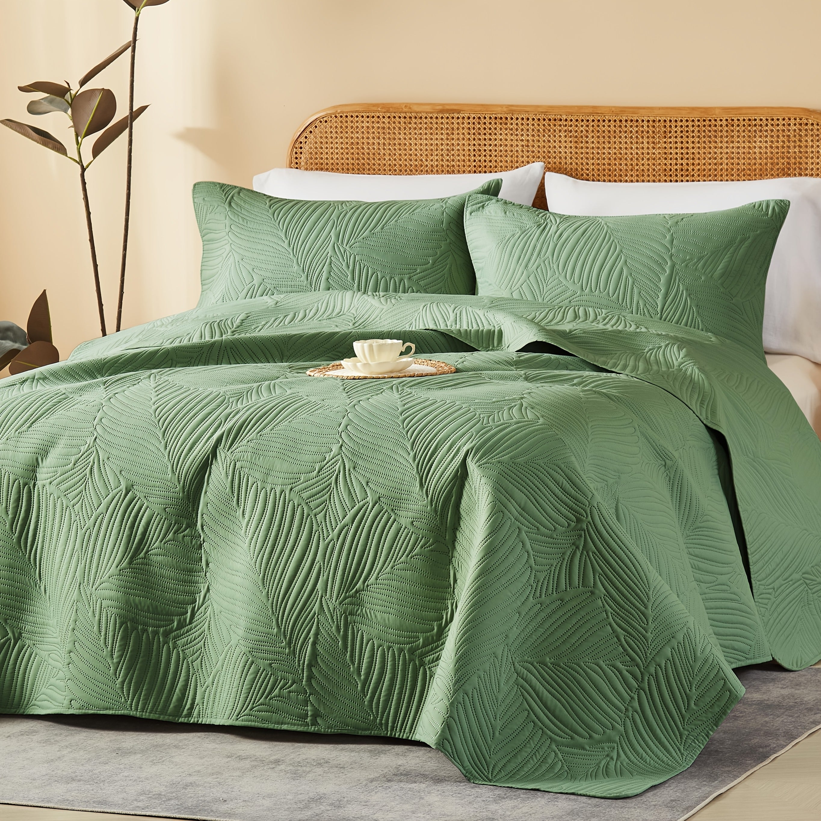 2/3pcs Quilt Set Bedspreads - Soft Cool & Refreshing Summer Quilt Lightweight Microfiber Bedspread - Modern Style Coin Pattern Coverlet For All Seasons - Gifts For The Family