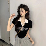 Sweet & Spicy Off‑Shoulder Cropped Top with Asymmetrical Hem