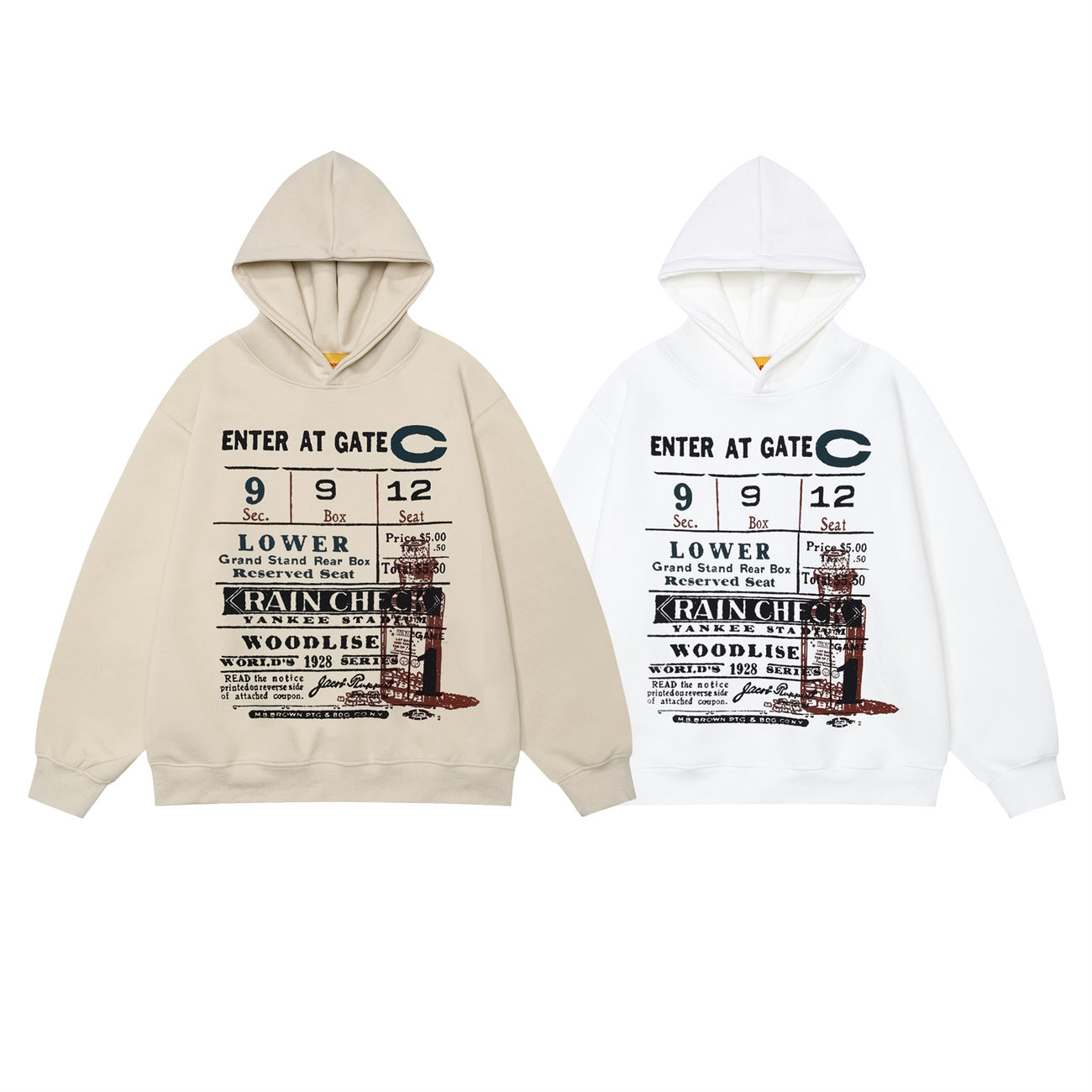 Retro American Oversized Hooded Sweatshirt